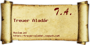 Treuer Aladár névjegykártya